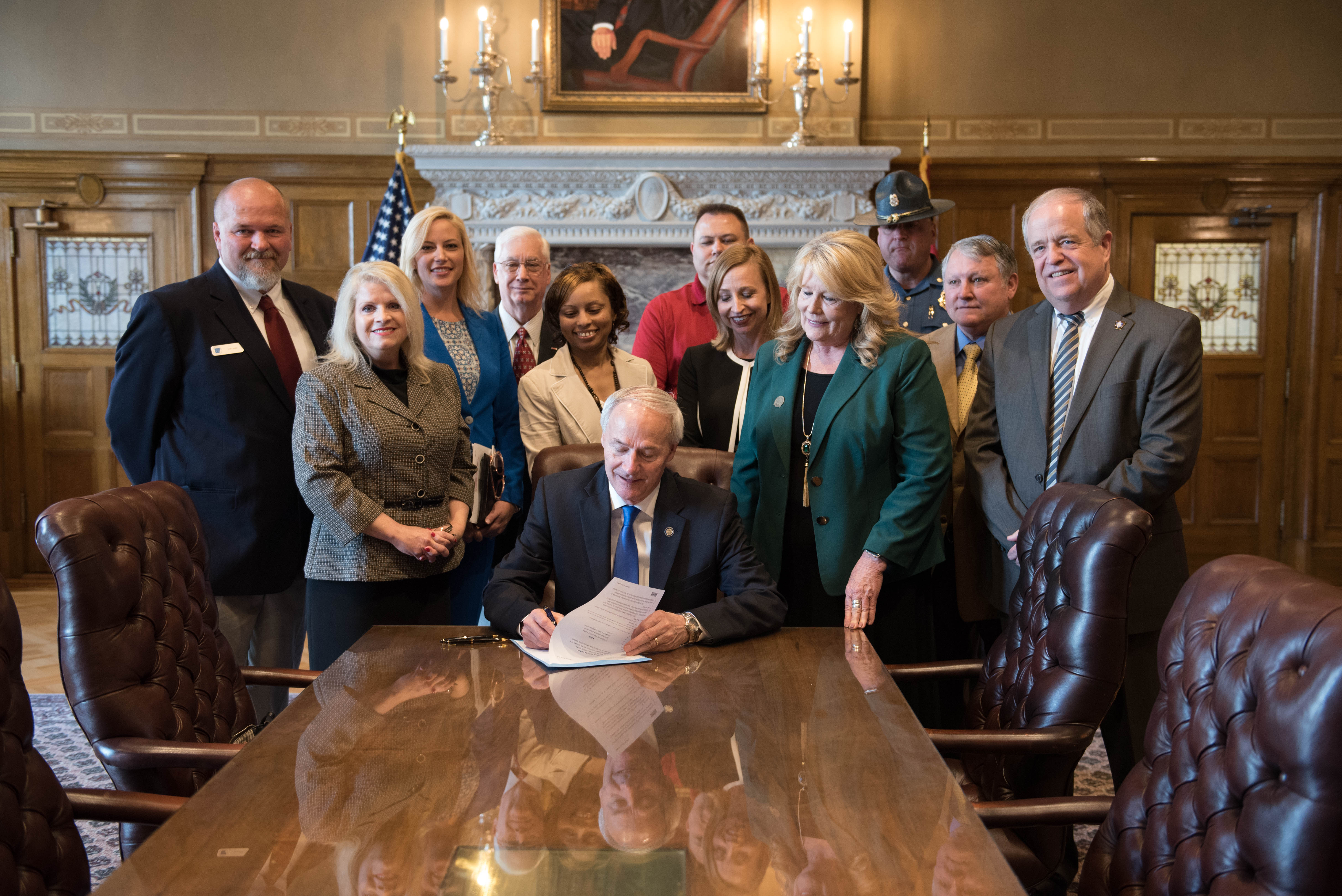Governor Hutchinson Signing Bill
